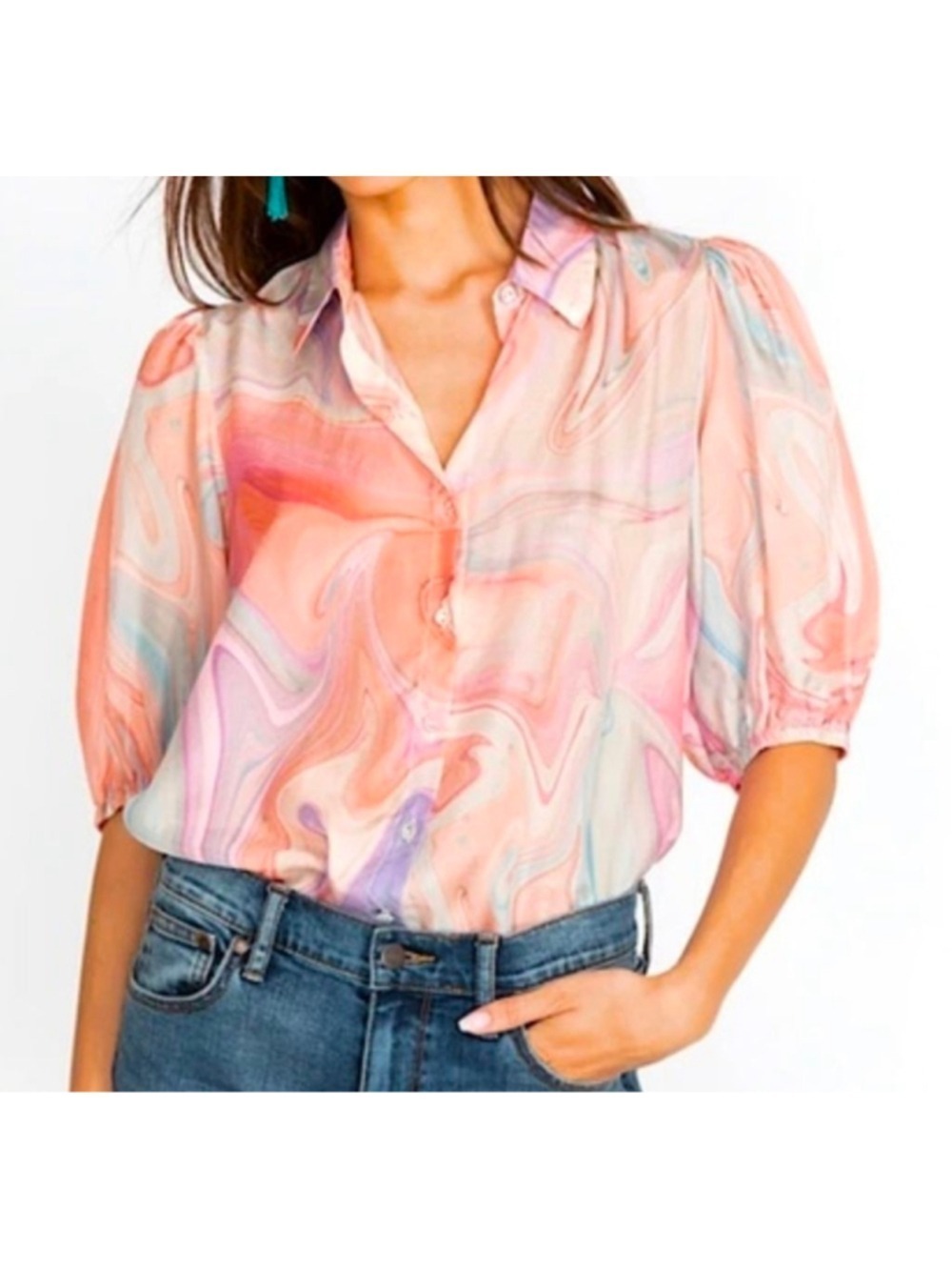 Johnny Was Laguna Vesper Lisbon Blouse Size L